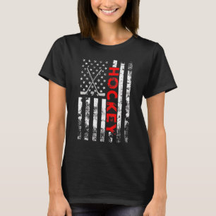 Camiseta Hockey sobre bandera norteamericana Estados Unidos