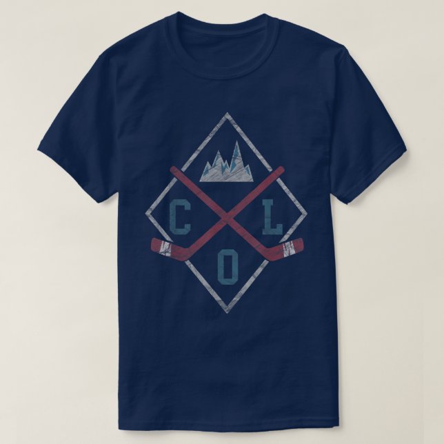 Camiseta Hockey sobre hielo de Colorado Tee Rocky Mountains (Diseño del anverso)