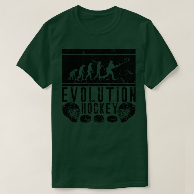 Camiseta Hockey sobre hielo de la evolución (Diseño del anverso)