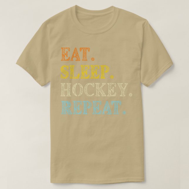 Camiseta Hockey sobre hielo de repetición de hockey sobre h (Diseño del anverso)
