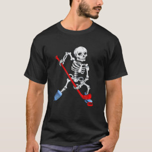 Camiseta Hockey sobre hielo en Skeleton Halloween