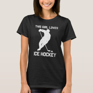 Camiseta Hockey sobre hielo genial para niñas jugadora de h