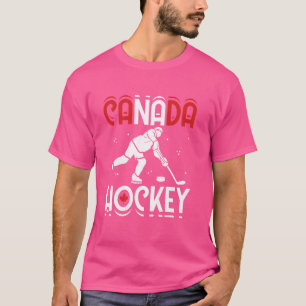 Camiseta Hockey sobre hielo Hoja de arce canadiense Bandera