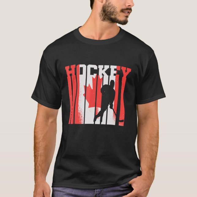 Camiseta Hockey sobre hielo Jugador Canadiense Hockey sobre (Anverso)