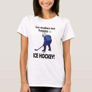 Camiseta Hockey sobre Hielo Me Hace Feliz Hockey sobre Hiel