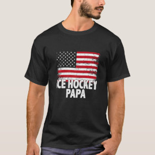 Camiseta Hockey sobre hielo Papa americano bandera estadoun