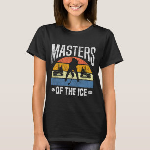 Camiseta Hockey sobre hielo vintage retro maestros del hiel