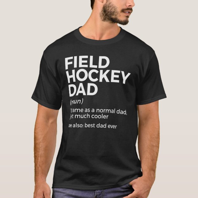 Camiseta Hockey sobre hierba definición de papá mejor papá  (Anverso)