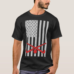 Camiseta Hockey sobre hierba patriótico bandera de Estados 