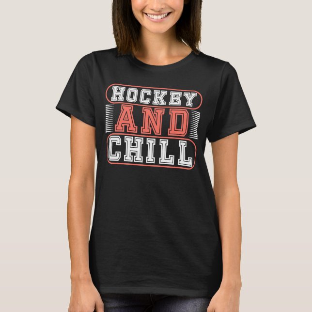 Camiseta Hockey sobre hierba y chill Eat Sleep Hockey Repet (Anverso)