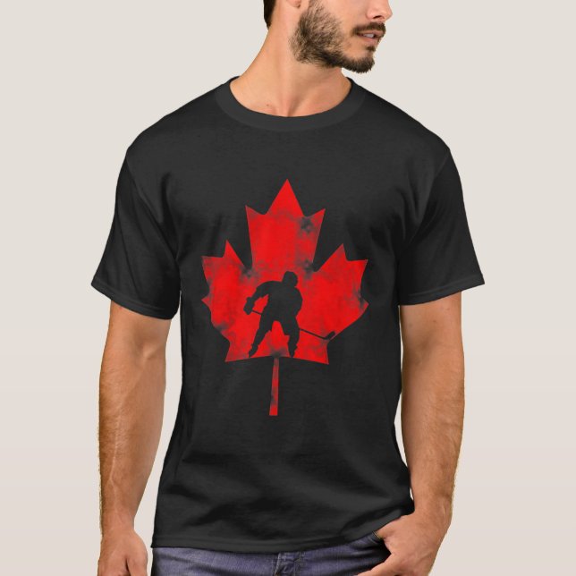 Camiseta Hockey sobre hojas de arce canadiense por regalo d (Anverso)