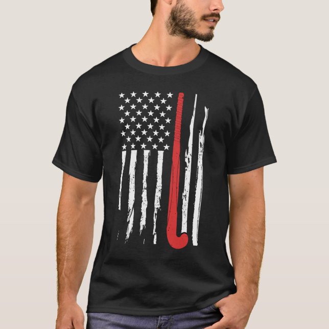 Camiseta Hockey sobre la bandera de Estados Unidos Patrióti (Anverso)