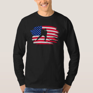Camiseta Hockey sobre la bandera estadounidense retro vinta