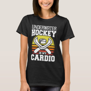 Camiseta Hockey submarino es mi cardio nadando sin problema