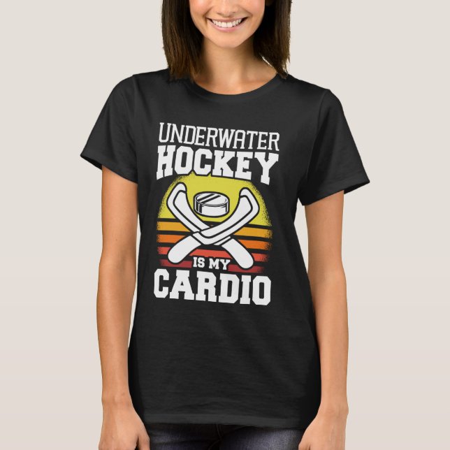 Camiseta Hockey submarino es mi cardio nadando sin problema (Anverso)