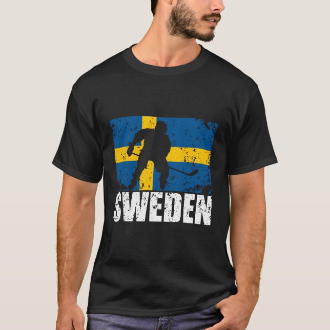 Camiseta Hockey Suecia Molesto Hockey Sueco Jugador de Band (Anverso)