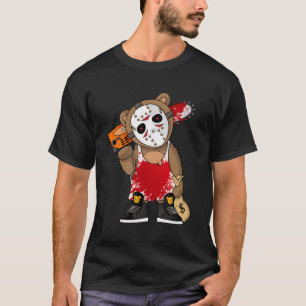 Camiseta Hockey Teddy Bear Parodia Horror 13 Hop Hallo