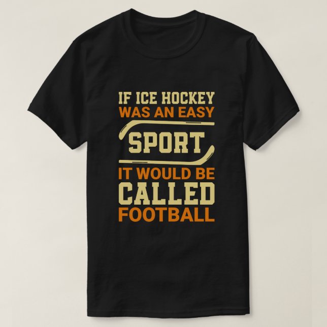 Camiseta Hockey versus fútbol (Diseño del anverso)