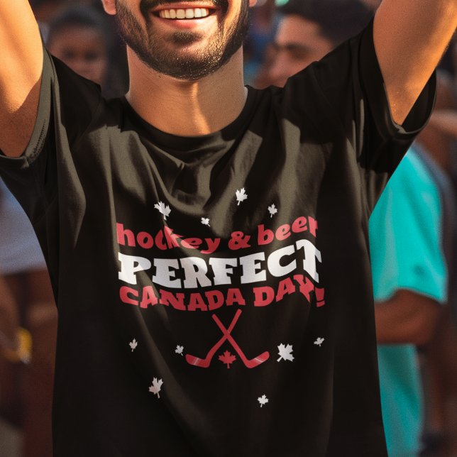 Camiseta Hockey Y Cerveza Perfecto Día De Canadá (Subido por el creador)