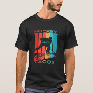 Camiseta Hockey Y Tacos Vintage Retro Novedad