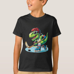 Camiseta Hockeysaurus Dinosaur Hockey sobre Hielo Trex Niño
