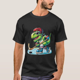 Camiseta Hockeysaurus Dinosaur Hockey sobre Hielo Trex Niño