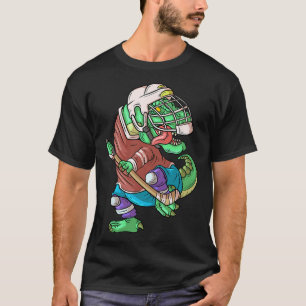 Camiseta Hockeysaurus niños T-rex dinosaurio con S de hocke