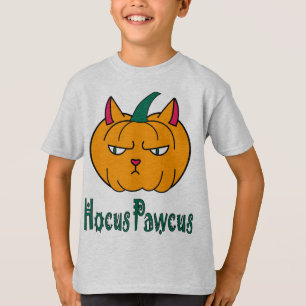 Camiseta Hocucus pawcus Halloween calabaza ginger cat magia