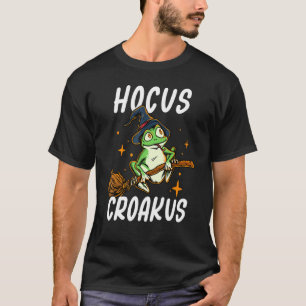 Camiseta Hocus Croakus Funny Frog Bruja Halloween Pun Costu