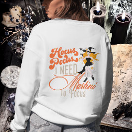 Camiseta Hocus de brujería Pocus Martini para enfocar el re