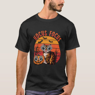Camiseta Hocus Focus Optometría Halloween Médico Cat Vin