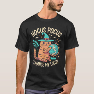 Camiseta Hocus Pocus Cambio Mi Bruja Gato Halloween Locus