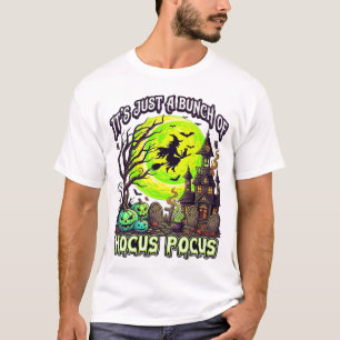 Camiseta Hocus Pocus Halloween Bruja Verde Luna Casa Embruj