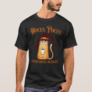 Camiseta Hocus Pocus I need coffee to focus Teacher Hallowe