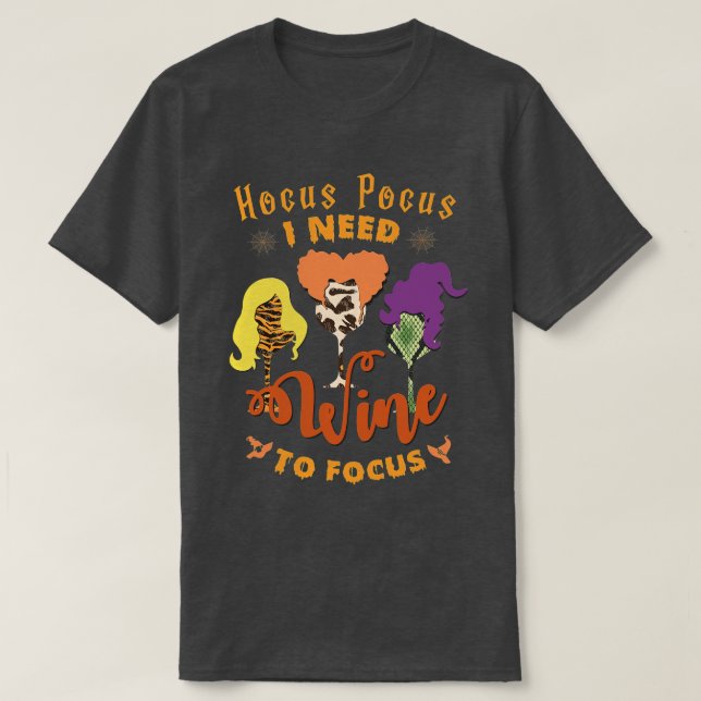 Camiseta Hocus Pocus Necesito café para enfocar la enseñanz (Diseño del anverso)