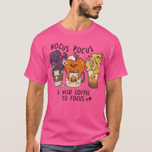 Camiseta Hocus Pocus Necesito café para enfocar la enseñanz