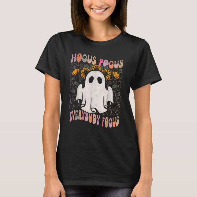 Camiseta Hocus Pocus Todo El Mundo Enfoca Al Profesor Spook (Anverso)