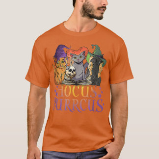 Camiseta Hocus Purrcus Halloween Bruja gatos divertida paro