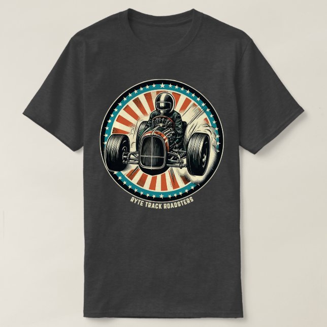Camiseta Hod Rod Carreras Comic Book Style (Diseño del anverso)