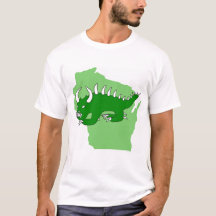 Hodag retro sobre Wisconsin