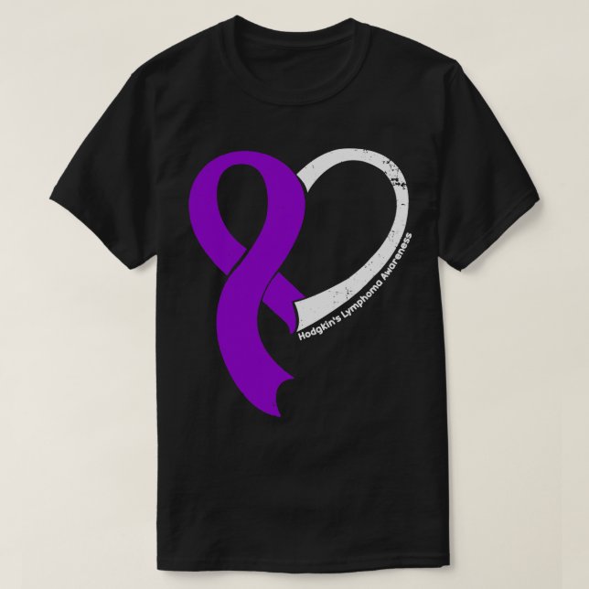Camiseta Hodgkins Linfoma Conciencia Esperanza Amor Cinta d (Diseño del anverso)