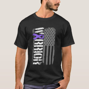 Camiseta Hodgkins Lymphoma Warrior Bandera Americana