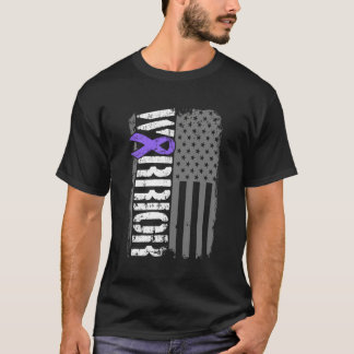 Camiseta Hodgkins Lymphoma Warrior Bandera Americana