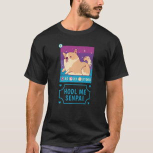 Camiseta Hodl Me Senpai Cute Dog Card