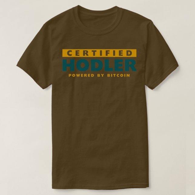 Camiseta HODLER CERTIFICADO con BITCOIN (Diseño del anverso)