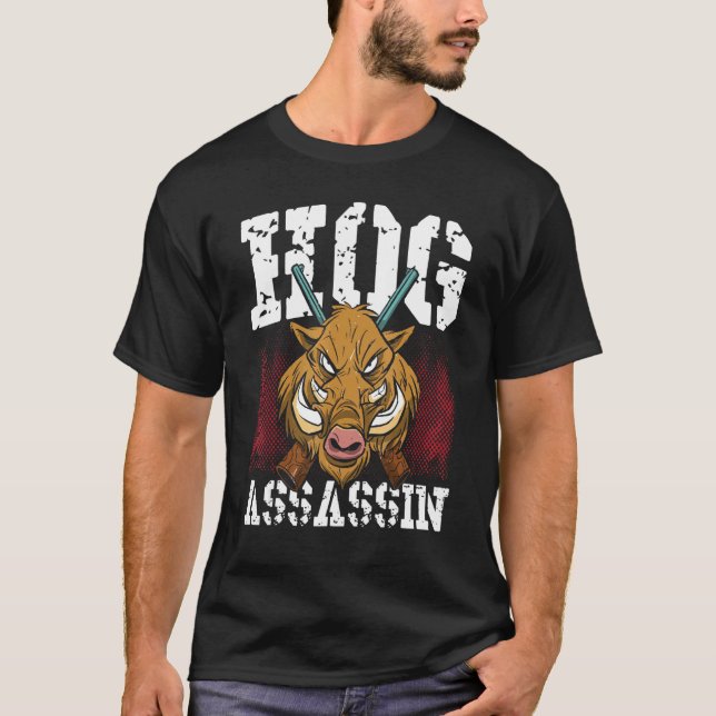 Camiseta Hog Assassin Hog Hunting Wild Boar Hunter (Anverso)