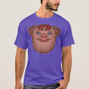 Camiseta Hog Farmer Animal Graphic Design Head Imprint Moti