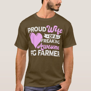 Camiseta Hog Farming Farm Agriculture Pig Farmer Wife 2692 