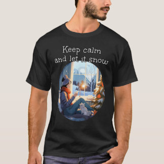 Camiseta Hogar acogedor con gato para mantener la calma y d