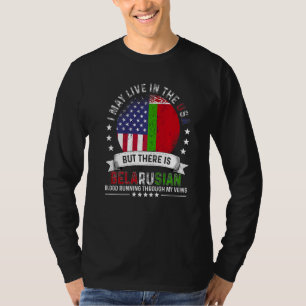 Camiseta Hogar Bielorruso Americano en la Bandera Bielorrus